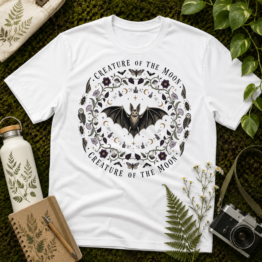 Creature Of The Moon Bat Mandala Tee