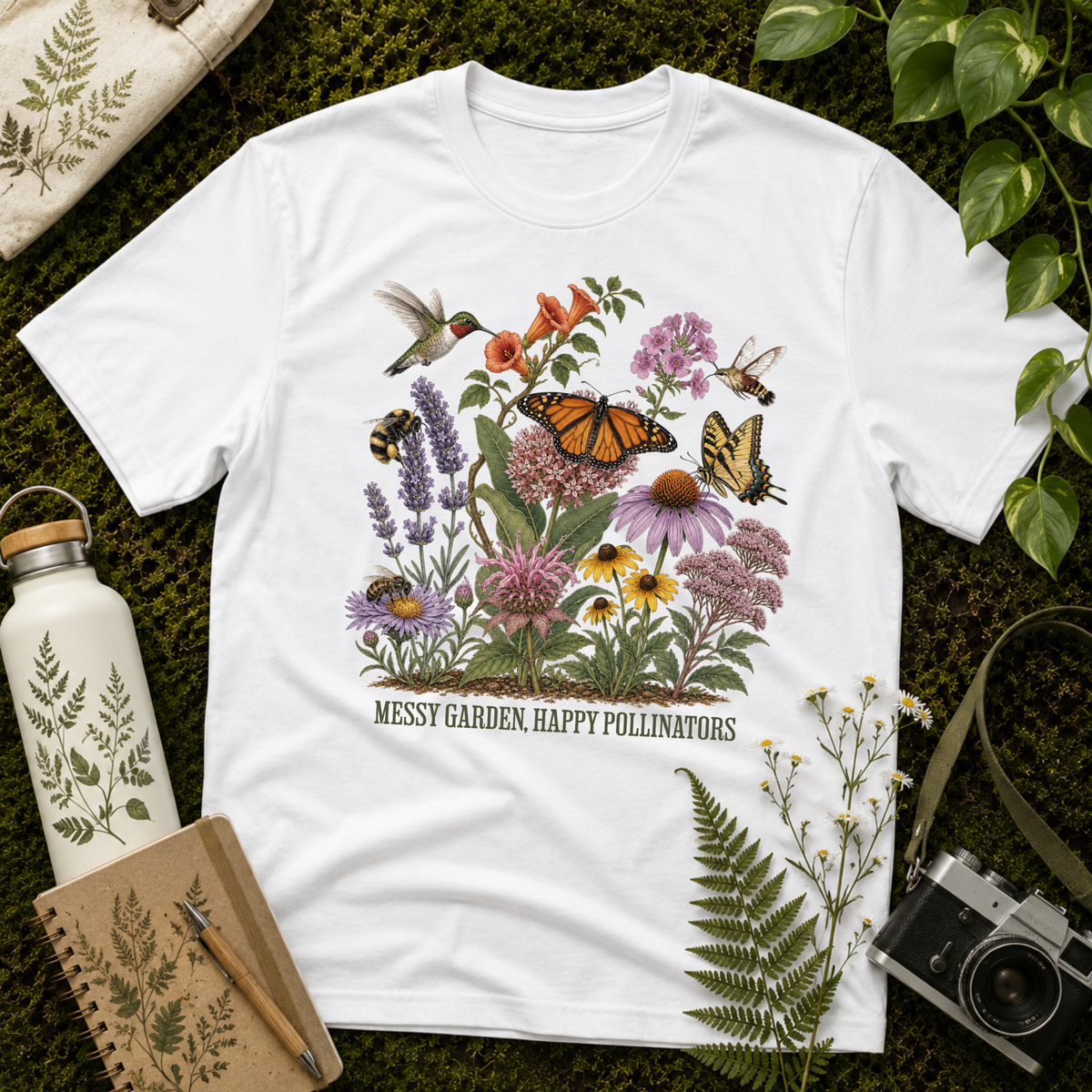 Messy Garden, Happy Pollinators 5 Tee