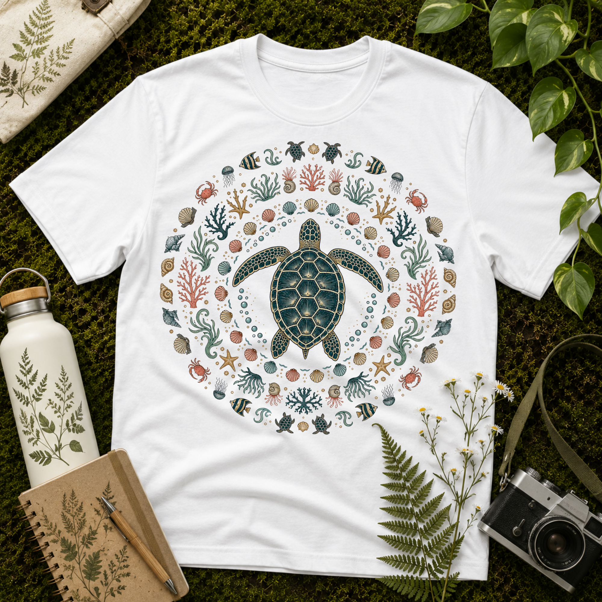 Sea Turtle Mandala Tee