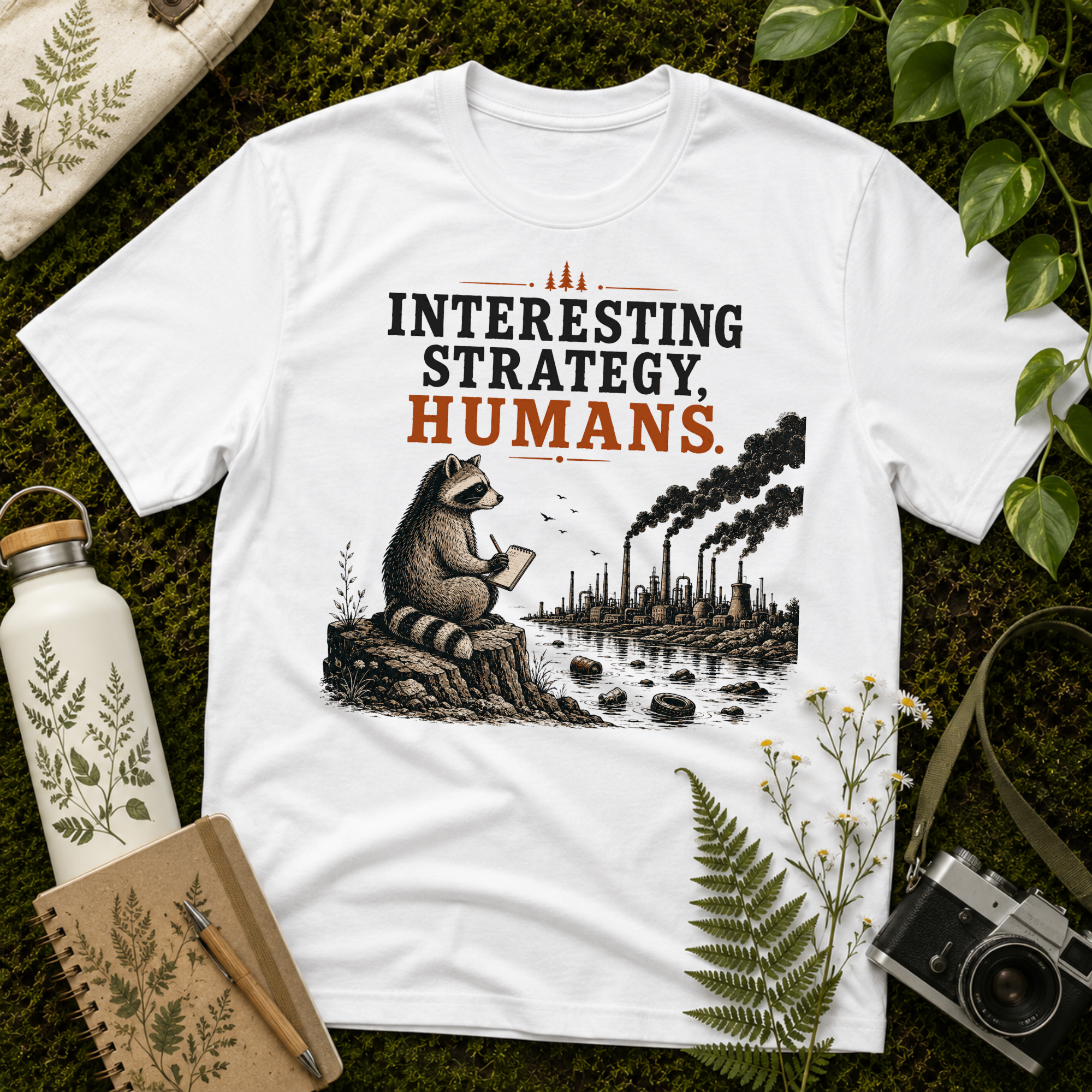 Interesting Strategy Humans River Tee