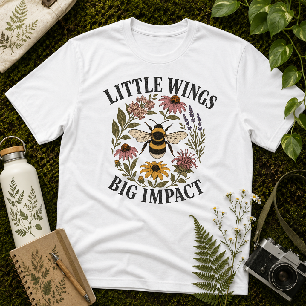 Little Wings Big Impact Flowers Tee