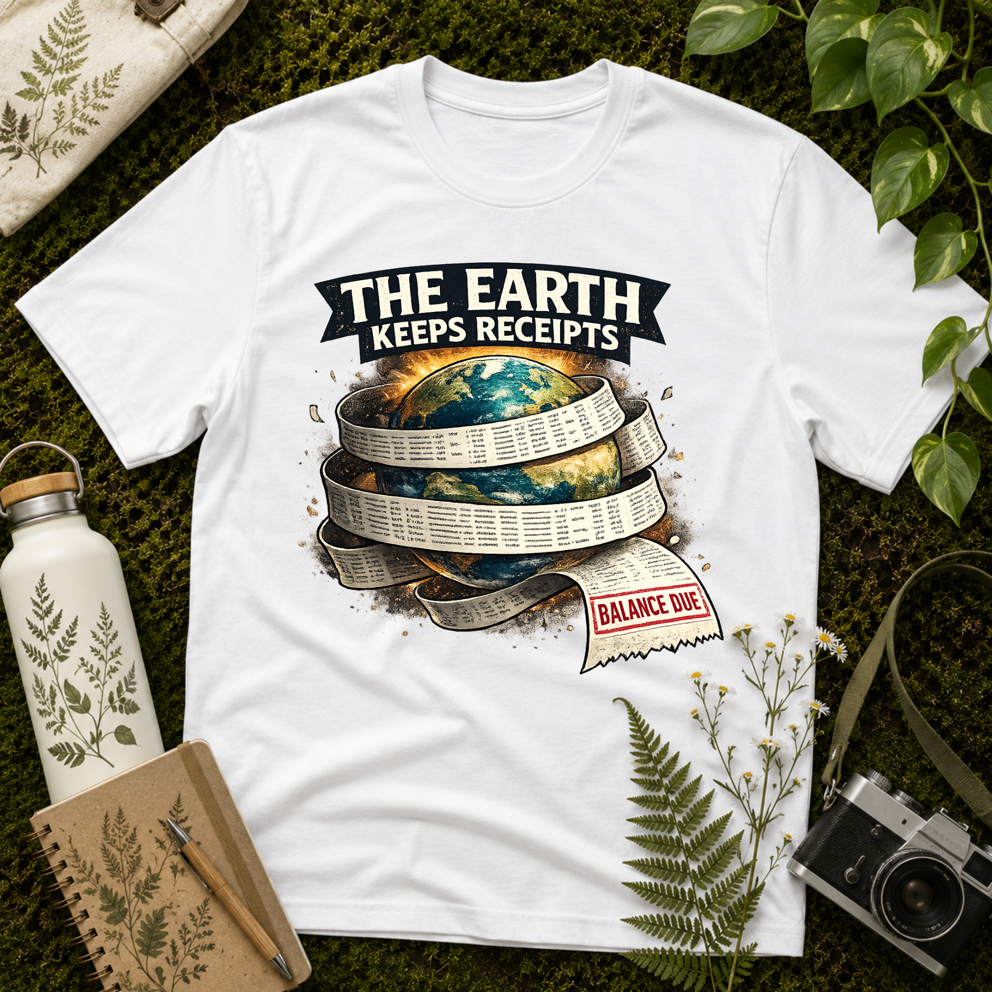 Earth Keeps Receipts Tee